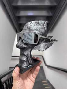 X Squared Polarized Square X-Metal Sunglasses - Bạc - Xem 2