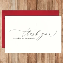 1pc Personalized Gratitude Greeting Card Wedding Card To Friends For Any Recipient - Elegant Script "Thank You For Making Our Day So Special" Blank Inside For Custom Messages Heartfelt Message Wedding Greeting Card Suitable For All Occasions ﻿ - Multicolor - View 4