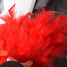 1 Yarda/1 Pieza Recorte de tela con plumas de pavo esponjosas de estilo clásico, accesorios de manualidades hechos a mano y coloridos, adecuado para Halloween, fiestas, bodas, disfraces, bolsos, tocados, decoración de mangas