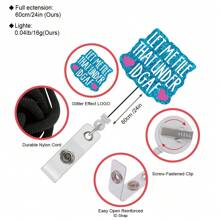 Let Me File That Under Idgaf Funny Retractable Badge Reel With Alligator Clip - ABS Material ID Badge Holder For Nurses, Doctors, Office Workers - Name Tag Holder With
