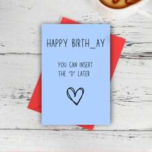 1PC Funny Birthday Card For Friend - Dirty Card For Him, Her, Perfect Gift For Boyfriend, Girlfriend, Humorous Birthday Wishes & Greeting