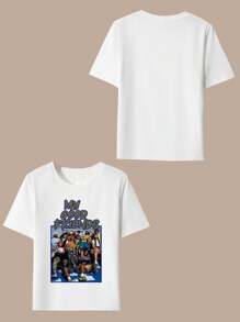 Personalized Customized Spring/Summer T-Shirt For Youth, Customized With Family/Pet/Celebrity/Friend Photo, Text/Message/Name/Blessing, Memorial Gift, Streetwear, School Sports, Outdoor Sports, Group Uniform, Best Friend Gift, Meaningful Gift, Back To School, Party Outfit, Surprise Gift, Gag Gift, Chinese New Year, Valentine's Day Gift