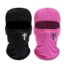 4pcs/2pcs/1pc Cross Printing Ski Mask Spring And Summer Balaclava Face Mask For Men Women UV Protection Windproof Scarf For Snowboard Motorcycle - Multicolor - View 9