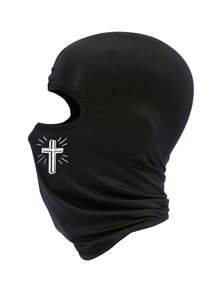 4pcs/2pcs/1pc Cross Printing Ski Mask Spring And Summer Balaclava Face Mask For Men Women UV Protection Windproof Scarf For Snowboard Motorcycle - Multicolor - View 2