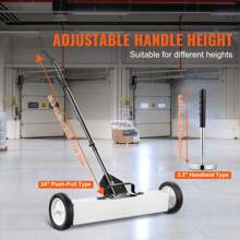 15-Inch Or 24-Inc Or 36-Inc Magnetic Sweeper With Wheels, 8 Lbs Or 50 Lbs Or 55 Lbs Capacity, With Telescoping Magnetic Pickup Tool, Adjustable Handle, Magnetic Pickup Sweeper To Pick Up Nails And Screws, For Workshop, Garage, Yard - Sức chứa 24 x 3,2in-50 lbs - Xem 3