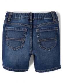 The Children's PLACE Baby Boys Denim Shorts Medium Dark Wash - 布魯克.沃什 - 查看 2