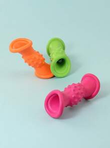 1PC RANDOM COLOR DENTAL CLEANING RUBBER TOY - Multicolor - View 6