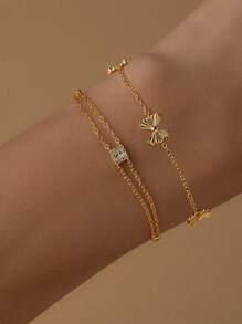 1 pièce Bracelet ajustable empilable avec nœud papillon pour femmes | Bijoux en argent sterling 925 hypoallergénique | Chaîne délicate romantique pour un port quotidien, mariage, fête | Boîte cadeau de Ramadan, bijoux fins