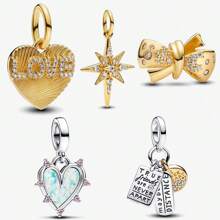 1个镀银心形箭头吊坠，适用于手链、项链、DIY首饰、生日/周年纪念礼物 - 彩色 - 查看 5