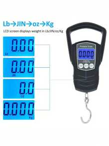 [Multifunctional Scale]1 Pc 50/75kg Portable Handheld Hanging Weighting,High Precision Sensor 4 Units G/Oz/Kg/Lb Portable Digital Electronic Luggage Scale,Home Travel Hanging Luggage Scale - Multicolor - View 4