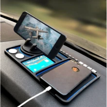 Multifunctional Anti-Slip Car Phone Mat, Creative Holder Pad - Blue - View 5
