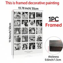 1PC Personalised Twenty Photos Wedding Print, Personalized Anniversary Canvas Wall Art, Custom Valentines Photo Collage, Our Anniversary Print, Special Anniversary, Couples Print, Memories Collage Posters, Optional Frame