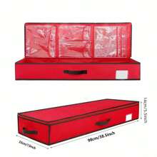 1 包优质包装纸储物盒 600D 防撕裂 - 可容纳最多 27 卷纸 - 额外口袋可存放丝带和蝴蝶结。床下礼品包装收纳盒，非常适合圣诞节等节日