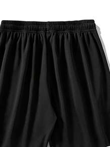 1pc Men's 5-Inch Sports Shorts, Casual Outdoor Activewear Breathable Quick Dry Shorts For Running, Basketball, Fitness - Black - View 6