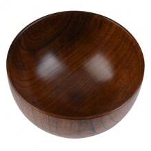 Bol en bois naturel fait à la main pour enfant, récipient pour aliments, vaisselle résistante à la chaleur (11 cm)
