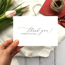 1pc Personalized Gratitude Greeting Card Wedding Card To Friends For Any Recipient - Elegant Script "Thank You For Making Our Day So Special" Blank Inside For Custom Messages Heartfelt Message Wedding Greeting Card Suitable For All Occasions ﻿ - Multicolor - View 5
