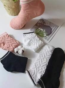 3/6/12 Pairs Women's Cotton Socks Versatile Casual Breathable Cute Socks 35-40 - 彩色 - 查看 4