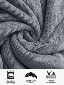 1pc Solid Color Super Absorbent Microfiber Bath Towel Cape, Quick Drying, Warm Hooded Beach Towel For Adults Men Women, Indoor Outdoor Use Summer Wedding Home Bathroom Decor Beach Wear Back To School