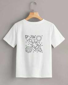 CAMISA PARA COLORIR FOGUETE