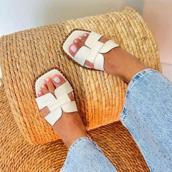 Sandália Chinelo Rasteirinha Feminina H Simples Dia a Dia Casual Barato Confortável Envio Imediato