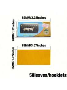 2/5Packs Clear Rolling Papers, 50/Volume, 1 1/4 Size TransparentRolling Papers.
