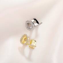 THATBOY 2pcs Fashion Light Luxury Shiny Grillz Copper Zirconia Grillz Cool Personalized Gift Hip Hop Rapper Male And Female - Multicolor - View 12