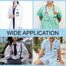 Let Me File That Under Idgaf Funny Retractable Badge Reel With Alligator Clip - ABS Material ID Badge Holder For Nurses, Doctors, Office Workers - Name Tag Holder With