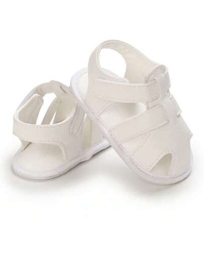 Weiße rutschfeste atmungsaktive Kleinkind-Sandalen für Jungen und Mädchen