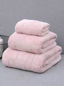 Juego de toallas de baño y de mano de terciopelo Taff de diseño de patrón de cuadrícula extendida, suaves y cómodos, absorbentes de agua y de secado rápido, para secar el cabello y el Body, con barra para toallas, para uso doméstico, baño, lavado de cara, lavado de manos, decoración de otoño, decoración de baño para fiestas, de vuelta a la escuela para salón de belleza, baño del hogar