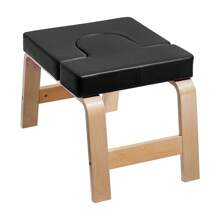 Yoga Handstand Bench, 300 Lb Capacity Yoga Handstand Bench For Home Gym, Handstand Trainer With Wooden Frame And PU Pad, Vertical Yoga Bench For Strength Balance Training, Relieve Fatigue, White Or Black - Black - View 8