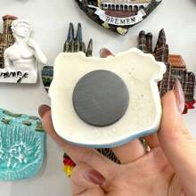 1 szt. Ręcznie robione magnesy na lodówkę z żywicy 3D, Frankfurt Brema Praga Plac Niagara Wodospady Łabędź Kamień Zamek Monachium Dania Katedra Notre-Dame, Idealny prezent na podróż, Idealny wystrój pokoju Prezenty Urodziny Ukończenie szkoły