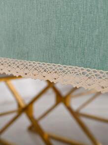 1pc Waterproof & Oil Resistant Tablecloth, TPU Coated Waterproof Tablecloth, Solid Color Meeting/Dining/Study Table Cover, Rectangle Picnic Mat With Tassel Fringe Edging