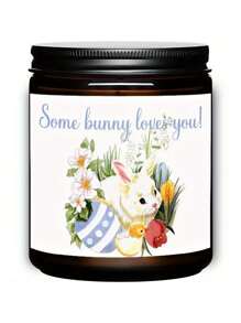 1pc Easter Scented Candle, Easter Cute Bunny Candle, Colorful Egg Scented Candle, Best Easter Gift For Friends, Scented Candle, Candle, Easter Candle, Candle,Candles, Gifts, Home Decor,Easter,Jar Candles , Ornaments, Decorations, Birthday Graduation
