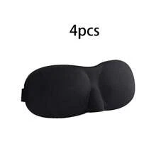 1pc/2pcs/4pcs Memory Foam 3D Sleep Mask, Adjustable For Men & Women, Ideal For Travel & Light Blocking, Soft & Comfortable Eye Mask For Relaxation & Sleep - Adjustable, Travel Essential, Household Sleep Aid (Nose Clip Included)