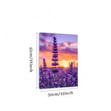 1 Pc Framed Canvas Poster, Lavender Wall Art, Landscape Wall Art, Ideal Gift For Bedroom Living Room Corridor, Wall Art, Wall Decor, Room Decoration