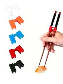 4/5pcs Reusable Chopstick Helper Set - Plastic Training Chopstick Hinges For Adults, Beginners, Trainers, And Learners - Easy-To-Use Chopstick Rests & Holders