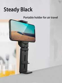 5/1/2 pièces Support de téléphone avion, support de voyage portable de bureau en vol pliable réglable rotatif avec retardateur, support de siège de train, charms de téléphone portable, accessoires de téléphone portable