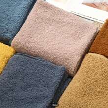 1 Stück 20 x 63 Zoll breiter Uni-DIY-Stoff, Teddy Kurzhaar Plüsch Dekorationsstoff, vorgeschnittene Oblongs für Heimwerken, Nähen, Quilten