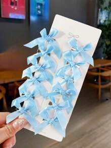 12pcs Girls' Minimalist Sweet Mini Butterfly Hair Clips
