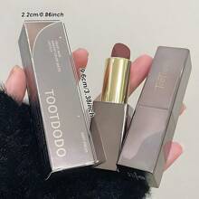 Lápiz labial mate con 3 opciones de color - Brillo de labios mate aterciopelado, impermeable y no desvaneciente que realza el color y aclara los labios, apto para todos los tonos de piel, colores de labios marrones y oscuros