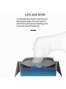 1 pièce Bol d'eau anti-éclaboussures pour amoureux de chats/chiens et maman de chiens/chats, anti-déversement pour les amoureux de chiens et les mamans de chiens, et les amoureux de chats et les mamans de chats, avec base antidérapante et design de filtre flottant, parfait pour les voyages et l'usage domestique, convient aux amoureux de chats, aux mamans de chats, aux amoureux de chiens et aux mamans de chiens