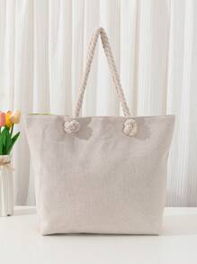 New Fashion Printed Shoulder Bag, Simple Student Essential Shopping Tote Bag, Suitable For Vacation, Holiday Gift