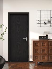 1 卷黑色木纹接触纸，台面剥离和粘贴防水黑色壁纸，桌子，椅子，抽屉，房间，橱柜，台面接触纸