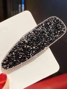 Water Drop Design Rhinestone Hair Clip, Shiny Hairpins For Bangs, Bun, Decorative Hair Accessories For Girls