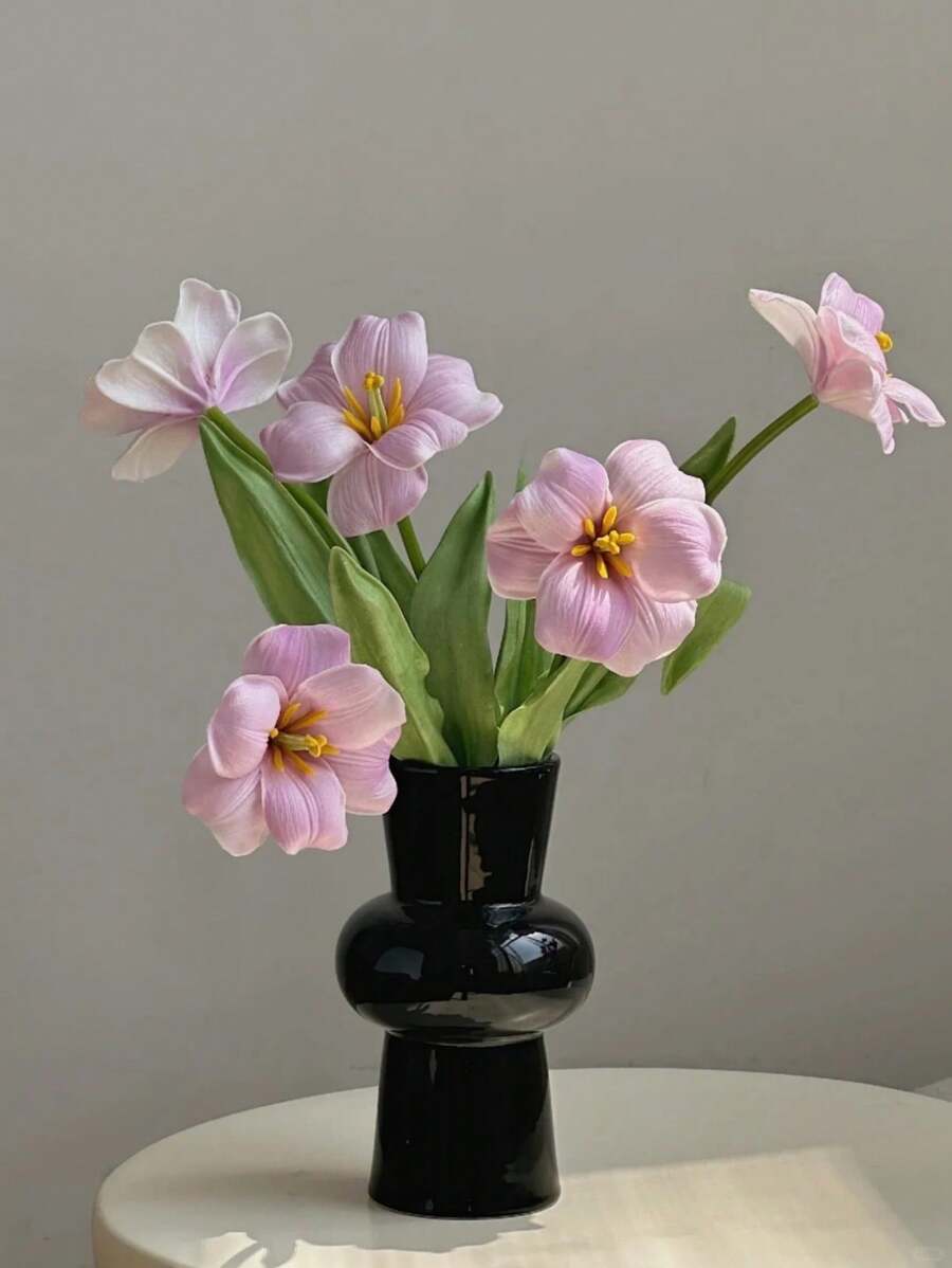 1pc Asymmetrical Glass Vase, Creative Living Room Vintage Flower Vase, Hydroponic Container Decor Gifts Birthday Graduation