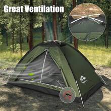 Night Backpacking Tent One 1 To 2 Persons Lightweight Waterproof Camping Hiking Tent Adults Kids Scouts Easy Setup Single LayerSpecialForCanada - Blue - View 12