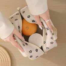 GODWOODS Insulated Black Daisy Lunch Bag For Women Men, Lunch Containers Reusable High Capacity Lunch Tote Bags For For Work Picnic Bag For School School Accessories School Stuff