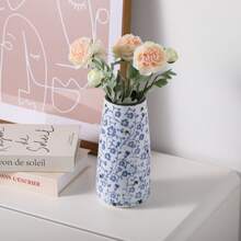 NJCHARMS 3pcs White Ceramic Vase Set, Flower Vase For Farmhouse Boho Home Decorative, Boho Vases For Kitchen, Bedroom, Office, Living Room, Bathroom, Shelf Centerpiece Table Decorations Gifts Birthday Graduation