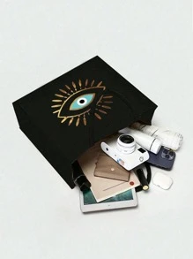 Set de bolso tipo tote con estampado de ojo maligno: Bolso tote para mujer con un neceser a juego, bolso grande de gran capacidad y sencillo, bolso de mano casual y portátil, bolso de compras multifuncional, neceser de viaje, apto para bodas, trabajo, desplazamientos, cumpleaños, vacaciones, playa, vuelta al colegio, uso diario, es un regalo ideal para mujeres, madres, profesores, amigos, damas de honor, estudiantes, regalo del Día del Maestro, regalo del Día de la Madre, el regalo perfecto para familiares y amigos