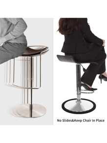 2pcs Silicone Bar Stool Leg Protectors, Prevent Scratches On Wood Floors, Non-Slip For Bar Stools - Black - View 3